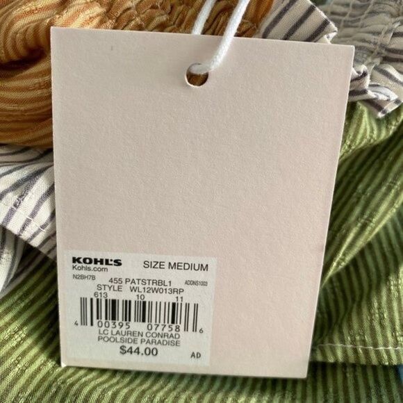 LC Lauren Conrad Beachy Festival Stripe Poolside Paradise Top, Medium - Picture 5 of 8